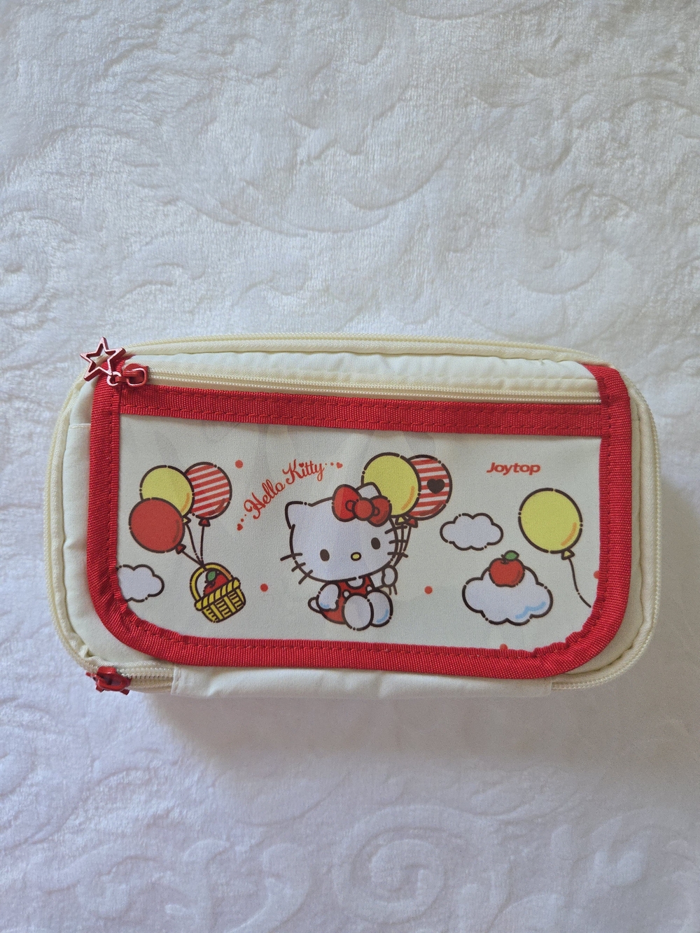 Hello Kitty Kids Cream and Red Pencil Case by